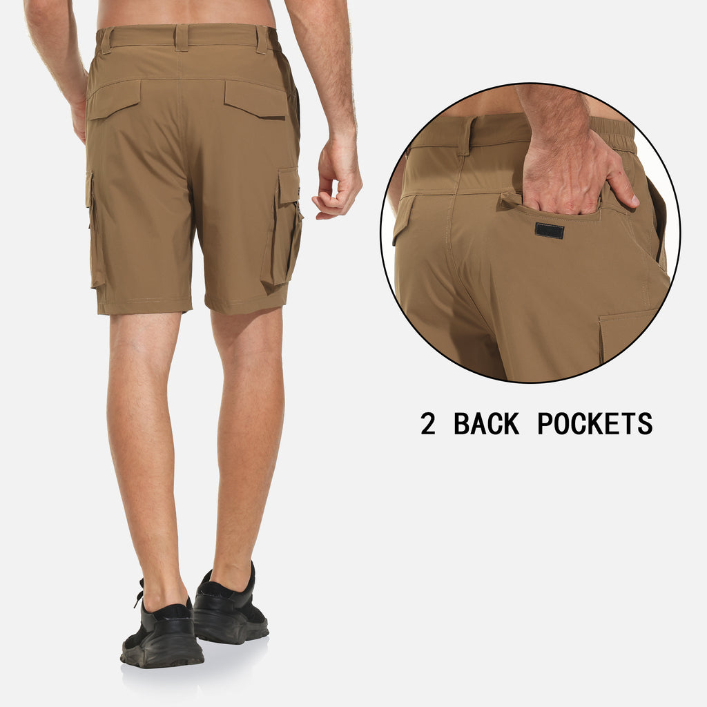 Men's Hiking Cargo Shorts 9/10 Quick Dry Lightweight Waterproof for Golf  Tactical Fishing Casual with 6 Pockets - AFTCO Outdoors