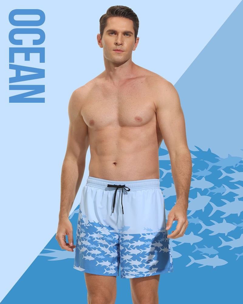 VAYAGER Men's Swim Trunks with Compression Liner - 5 Inch Quick Dry Sw –  Vayager Sports