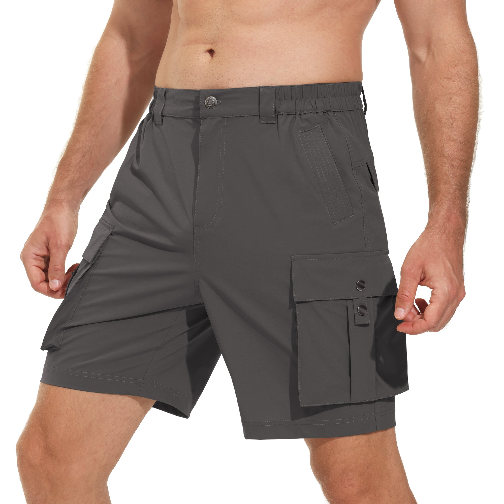 Summer Men Cargo Shorts Tactical Short Pants Waterproof Quick Dry  Multi-pocket Shorts Men's Outdoor Clothes Hunting Fishing Z