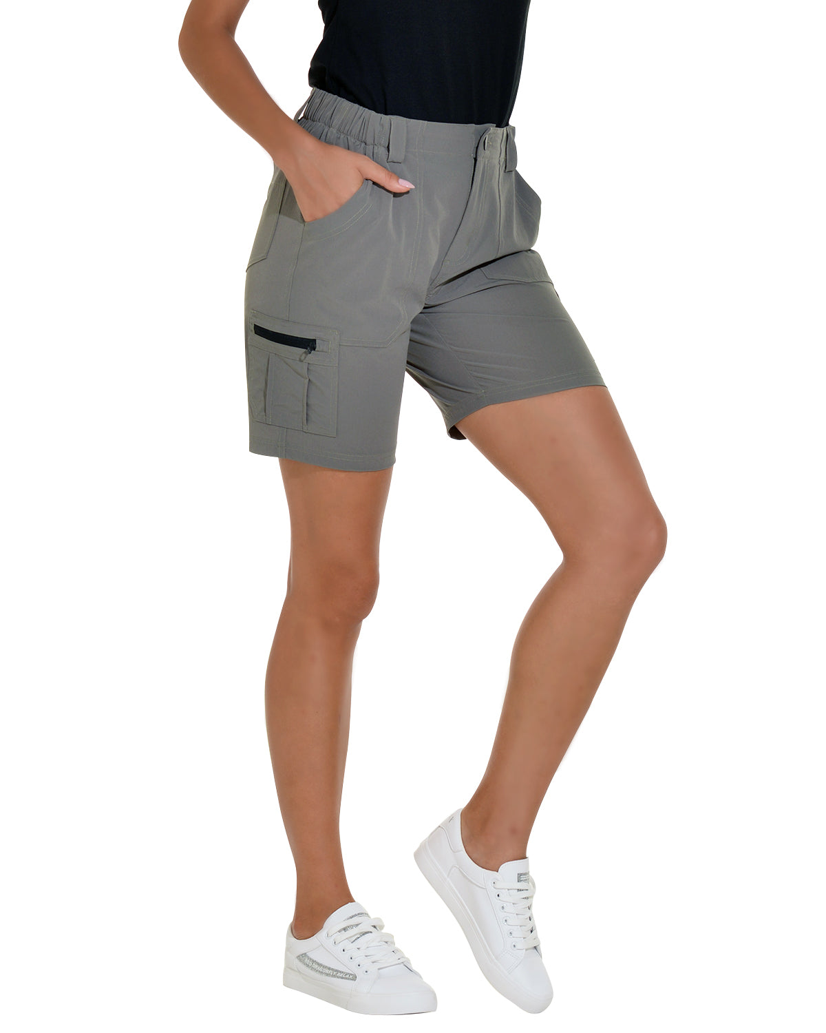 BALEAF Women's Capri Pants Quick Dry UPF 50+ Travel Hiking Capris Zip  Pockets